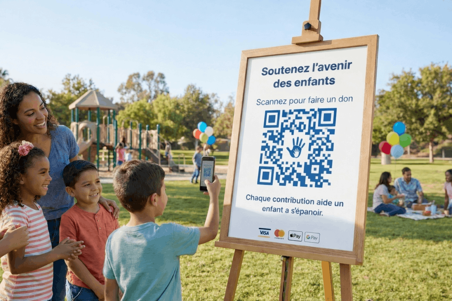 Enfant participant à une collecte Donoor